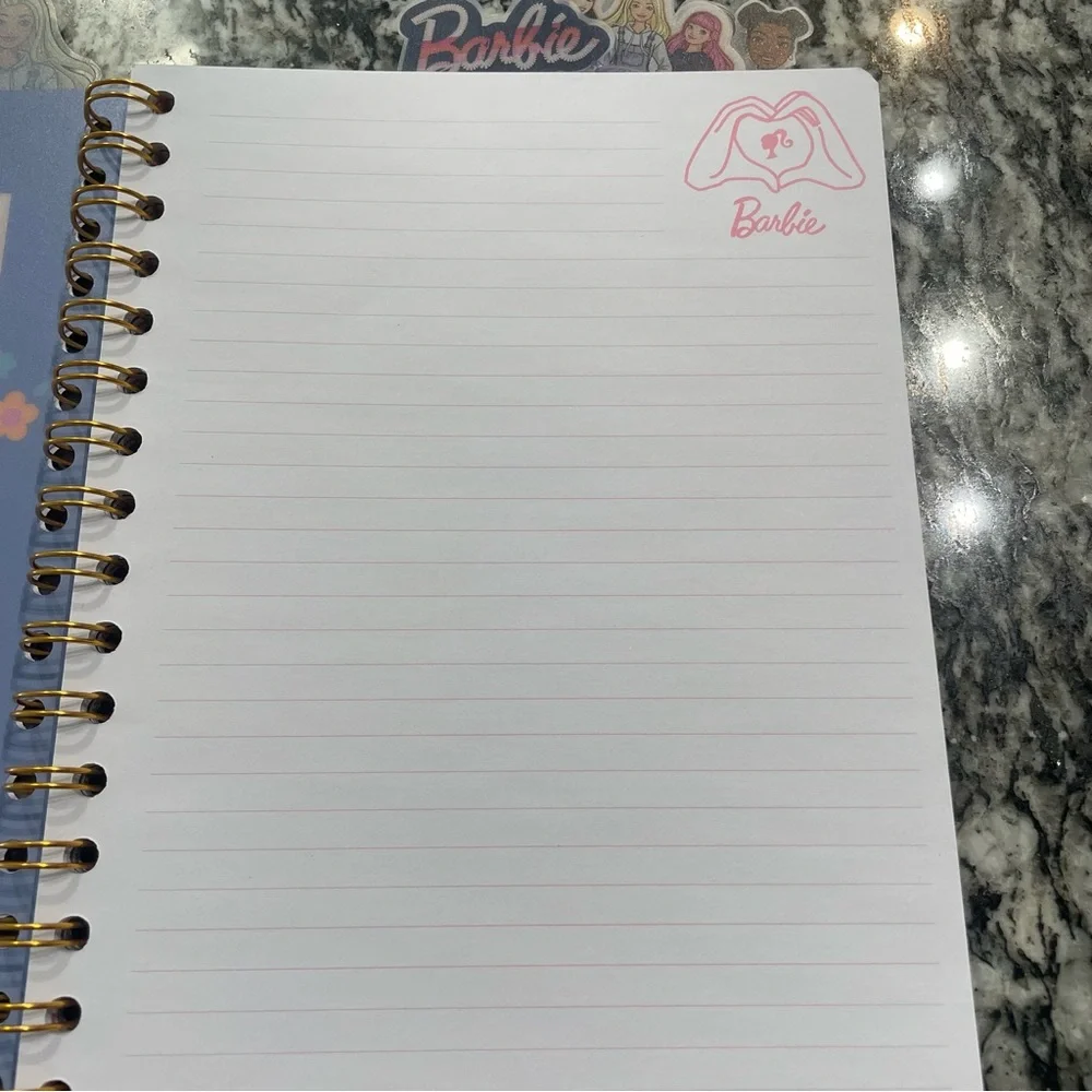 New Barbie Best Place On Earth Together Notebook Journal W/Barbie Tabs